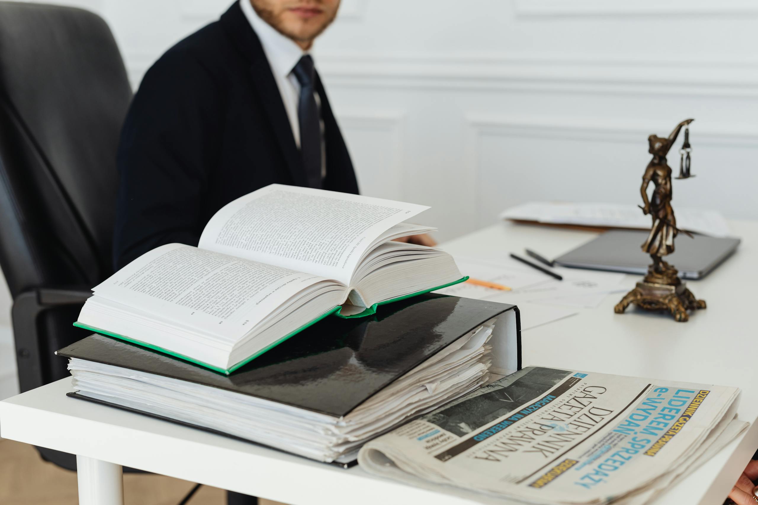 Law library and legal documents symbolizing personal injury law firm and product liability expertise
